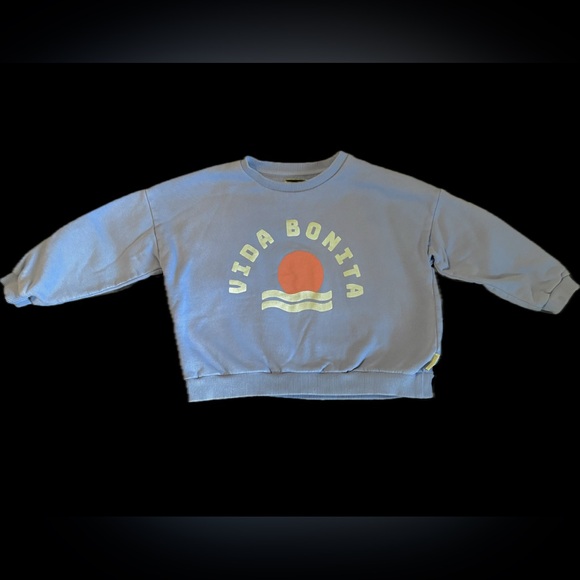 PIUPIUCHICK Vida Bonita Sweatshirt 100% Organic Cotton Kids Girls Boys Unisex 6Y - Picture 3 of 6